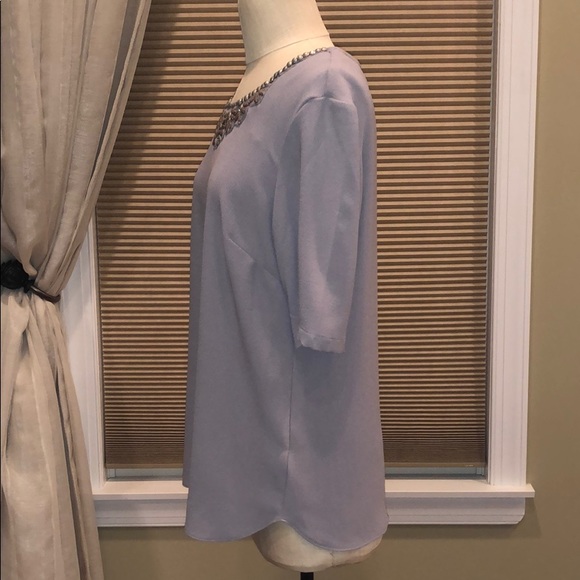 Nwt David Emanuel Elegant Beaded Neck Blouse - Picture 3 of 7